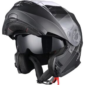 AHR Motorcycle Helmet Dual Visor Modular Flip up Full Face Helmet DOT Approved - AHR Helmet Run-M1 & M3 for Adult Motorbike Street Bike Moped Racing in Saudi Arabia