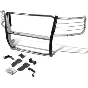 Auto Dynasty Compatible with Chevy Silverado 1500 Front Bumper Protector Brush Grille Guard (Chrome) in Saudi Arabia