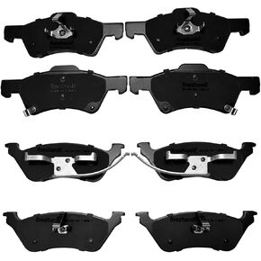 Front and Rear Ceramic Brake Pads for 2001-2007 Chrysler Town & Country Dodge Grand Caravan, Disc Brake Pad Replacement P-857 P-858 in Kuwait