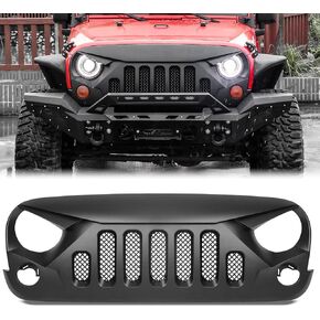 Front Grill, Front Grille Compatible with Wrangler JL/JLU & Gladiator JT 2018 2019 2020 2021 2022 2023 2024 Matte Black Grille in Kuwait