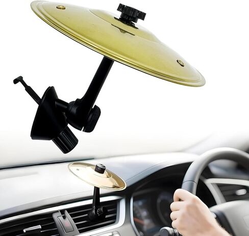 Cy Cymbal ، تنفيس الهواء الصنجي ، الصنج Mini Mini Crash for Car Vent ، مناسب لجميع أنواع المركبات (الذهب) in Saudi Arabia