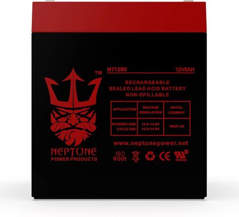 Neptune 12V 5AH NT-1250 SLA قابلة لإعادة الشحن بطارية حمض الرصاص المختومة in Saudi Arabia