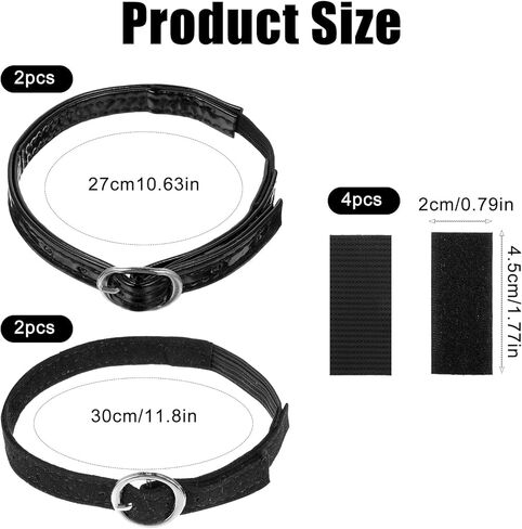 2 Pairs Shoe Straps for Heels With 4 Magical Fasteners, PU Leather Heel Straps for High Heels, High Shoe Strap Extender for Loose Shoes Strap Extender Replacement With Adjustable Buckle (Matte, Suede) in Kuwait