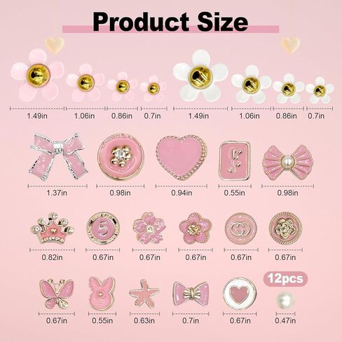 36 PCS سحر أحذية لطيف للنساء ، سحر المجوهرات السحر الوردي ، الفراشة اللطيفة وسحر أحذية زهرة اللؤلؤ لأحذية إكسسوارات الديكور للفتيات الحفلات. in Kuwait