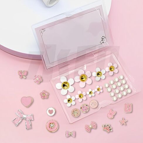36 PCS سحر أحذية لطيف للنساء ، سحر المجوهرات السحر الوردي ، الفراشة اللطيفة وسحر أحذية زهرة اللؤلؤ لأحذية إكسسوارات الديكور للفتيات الحفلات. in Kuwait