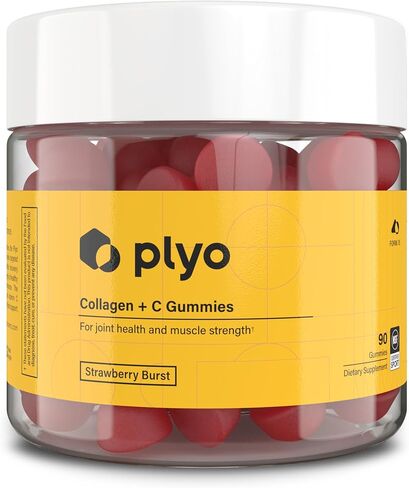 Plyo Collagen + C | لصحة المفاصل وقوة العضلات | NSF Sport معتمد | 90 العد | الخالية من الغلوتين | صنع في الولايات المتحدة in Saudi Arabia