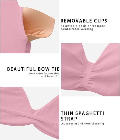 Comper Women's 3 Pack Strappy Bras Halter Bra Seamless Open Back Sports Bras Prop Bralette Top مع أكواب قابلة للإزالة in Kuwait