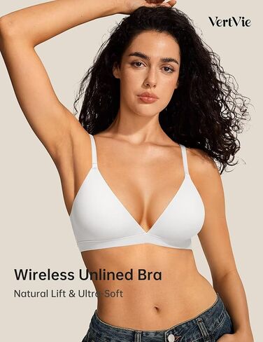 Vertvie Womens Wireless Bralette Bralette Blunge غير ملحق حمالات الصدر غير الملحومة لا underwire مثير مريحة غير متكافئة صدرية اليومية in Kuwait
