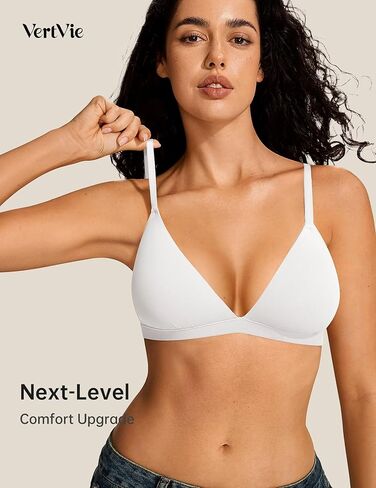 Vertvie Womens Wireless Bralette Bralette Blunge غير ملحق حمالات الصدر غير الملحومة لا underwire مثير مريحة غير متكافئة صدرية اليومية in Kuwait