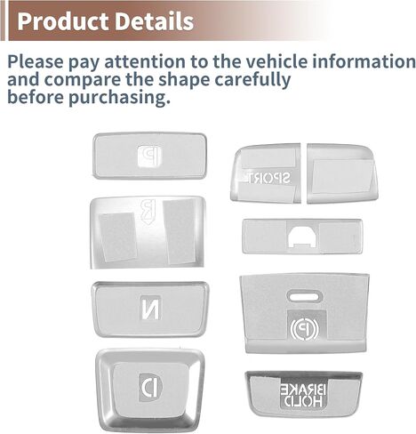مجموعة من 9 تروس تحول لوحة التبديل الزر إلكترونية بفرامنة اليد ل Honda Accord 18-22 Hybrid Car Interior Trim Plusy Files Silver in Saudi Arabia