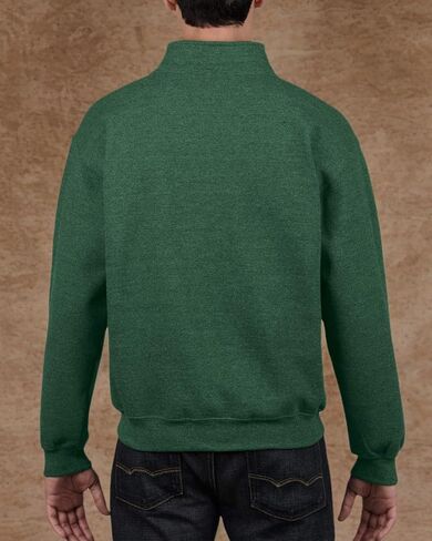 Gildan mens Fleece Quarter-Zip Cadet Collar Sweatshirt, Style G18800, Blackberry, Large in Saudi Arabia