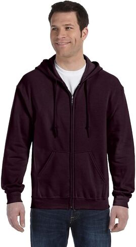 Gildan mens Fleece Quarter-Zip Cadet Collar Sweatshirt, Style G18800, Blackberry, Large in Saudi Arabia
