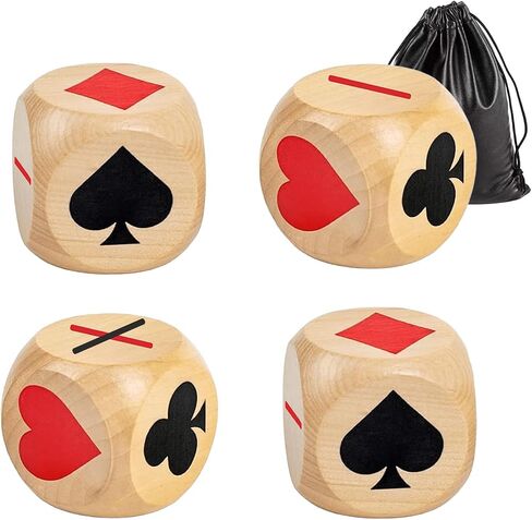 2PCS Euchre Trump Marker Dice Premium Wooden Trump Indicator Big Clear Prints Euchre Cube for Euchre Players Perfect for Euchre Poker Cards Game Great Gift for Bridge Card Enthusiasts (2) in Saudi Arabia