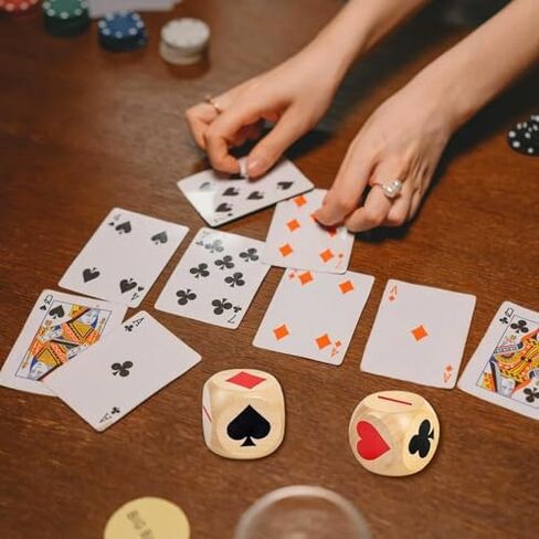 2PCS Euchre Trump Marker Dice Premium Wooden Trump Indicator Big Clear Prints Euchre Cube for Euchre Players Perfect for Euchre Poker Cards Game Great Gift for Bridge Card Enthusiasts (2) in Saudi Arabia