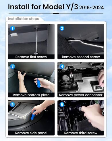 REEVAA 2025 Upgraded HEPA Tesla Model Y Cabin Air Filter | 2 Pack Premium Activated Carbon | Design for Model Y (2016-2025, juniper) | Replacement Accessories with Install Tools in Kuwait