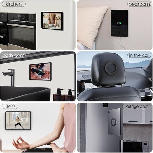 Nillkin Tablet Holder for Car Headrest,Magnetic Tablet Mount for iPad Pro, Air, Mini,7.9-14" Tablets，Ultra-Thin ipad Magnetic Stand for Kids Adults for Car,Kitchen,Bathroom,Gym,Office,Fridge (White) in Saudi Arabia
