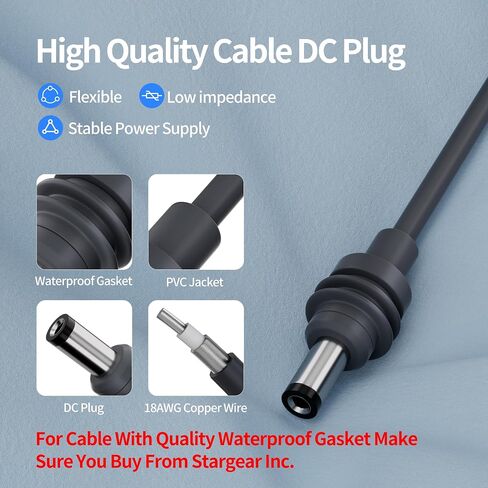 كابل طاقة Starlink Mini مباشرة إلى USB-C 6.5FT/2M، 100W DC ذكر إلى Type-C ذكر مقاوم للماء متوافق مع بنك الطاقة 65W+ مصدر PD in Saudi Arabia