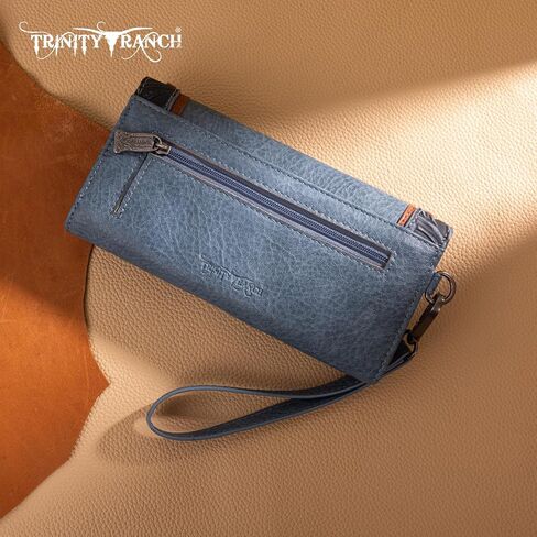 Wristlet Wallets for Women Western Wristlet Purse with Detachable Floral Tooled Concho Collection in Saudi Arabia