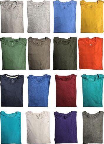 SOCKS'NBULK 120 Pack Mens Cotton Crew Neck Short Sleeve T-Shirts Mix Colors Bulk Wholesale Tshirts Case in Saudi Arabia
