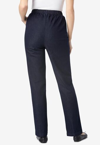 امرأة ضمن حجم زائد الساق مستقيمة الساق مرنة الخصر تمتد Fineline Denim Jean (صغيرتي ومتاح طويل القامة) in Saudi Arabia