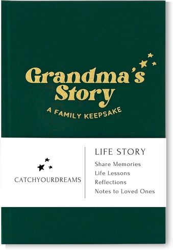 مجلة قصة الجدة Catchyourdreams (غلاف الكتان) - تذكار للعائلة مع + 250 مطالبة بمشاركة قصة حياتها وذكرياتها in Kuwait