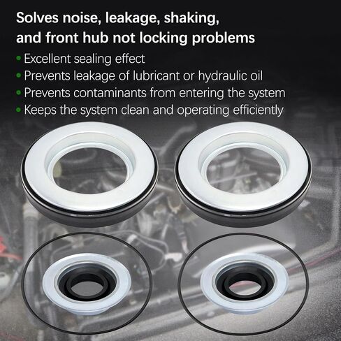 6Pcs 2017426 Front Axle Vacuum Knuckle Seal & Hub O-Ring & Dust Seals Kit Fit for 2005-2019 Ford Super Duty F250 F350 F450 F550 Dana Super 60 Replaces 2014835 54983 in Saudi Arabia