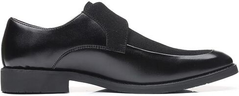 Santimon Mens Leather Monk Strap Slip-on Oxfords Oxfords Square Square Toe أحذية غير رسمية كلاسيكية in Kuwait