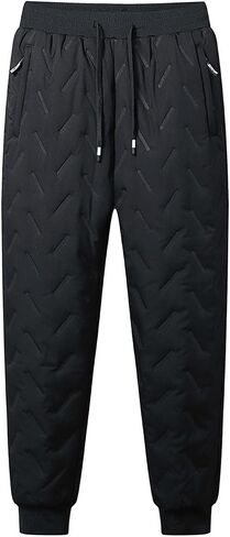 ZGZZ7 Men's Winter Thicken Sherpa Fleece Lining Sweatpant Outdoor Thermal Jogger Fleece Pants in Saudi Arabia