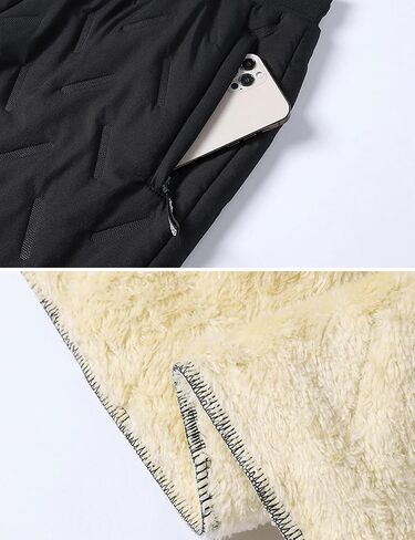 ZGZZ7 Men's Winter Thicken Sherpa Fleece Lining Sweatpant Outdoor Thermal Jogger Fleece Pants in Saudi Arabia