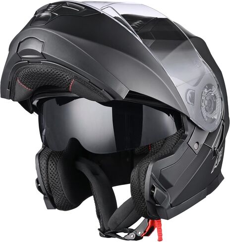 AHR Motorcycle Helmet Dual Visor Modular Flip up Full Face Helmet DOT Approved - AHR Helmet Run-M1 & M3 for Adult Motorbike Street Bike Moped Racing in Saudi Arabia
