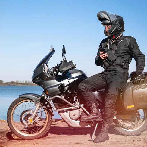 AHR Motorcycle Helmet Dual Visor Modular Flip up Full Face Helmet DOT Approved - AHR Helmet Run-M1 & M3 for Adult Motorbike Street Bike Moped Racing in Saudi Arabia