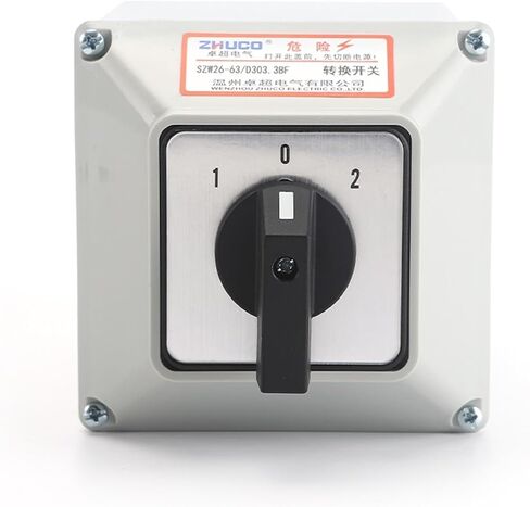 SZW26/LW26-63 63A 1-0-2 Automatic Ganrator Cam Switches Rotary Switch Changeover Control Switch With Waterproof Shell in Saudi Arabia