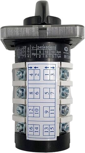 CAM Switch YMZ12-20/4 الكهربائية 0-8 المواقف الفضية التلامس إغلاق 20A 690V 4 أقطاب التحكم في التغيير الدوار in Saudi Arabia