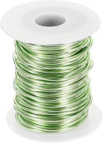 Harfington 12 Gauge Aluminium Craft Wire 2.0mm 98.5ft مرنة قابلة للانحناء المجوهرات المعدنية سلك النحت لصنع المجوهرات Craft DIY ، الكراميل in Kuwait