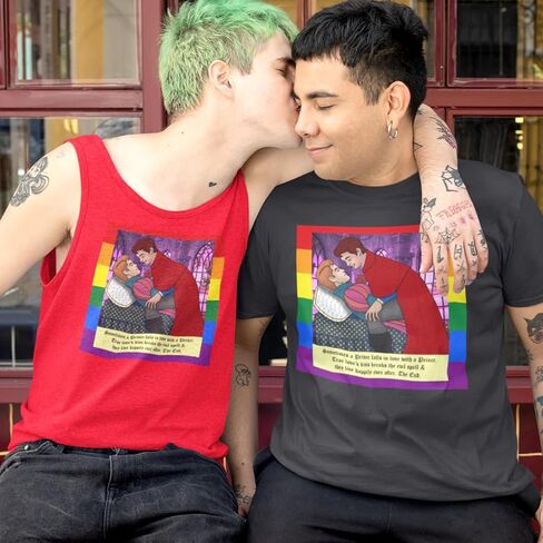 A Prince Loves A Prince Fairy Tale Adult Unisex Tank Top Red 2XL in Kuwait