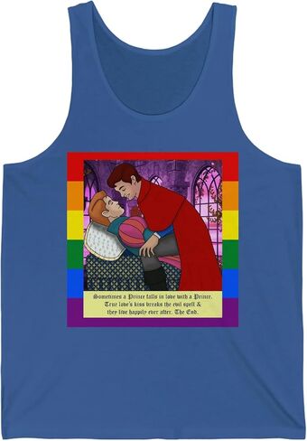 A Prince Loves A Prince Fairy Tale Adult Unisex Tank Top Red 2XL in Kuwait