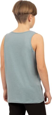 FXR Youth Podium Premium Tank Top Light Steel/Nuke Cotton Screen Print X-Large in Saudi Arabia