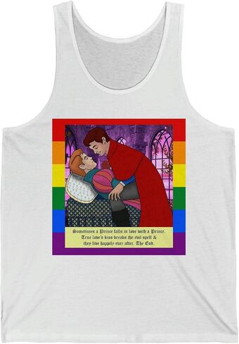 A Prince Loves A Prince Fairy Tale Adult Unisex Tank Top True Royal L in Saudi Arabia