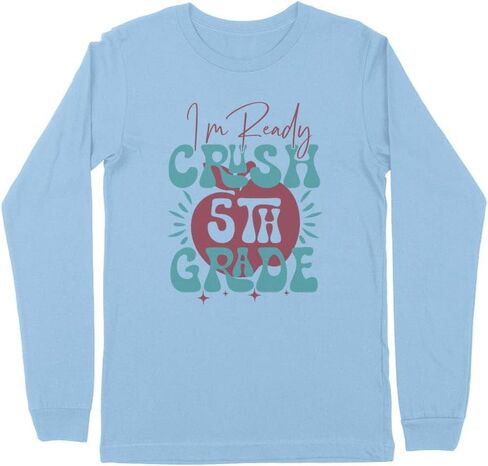 Apple Crush Fifth Grade Kids Long Sleeve T-Shirt Youth in Saudi Arabia