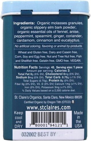 البطن العضوي Soothers Armatherapy Pastilles St.Claires Organics 1.5 أوقية القصدير in Saudi Arabia