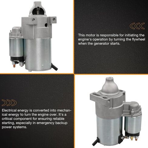 Starter Motor Compatible with Delco, Generac 0D9708, 0E3342 GTV990, Cub Cadet M72-GN Tank Generac, Electrical Starter Motor, Replace 10455515, 0C3017 in Saudi Arabia