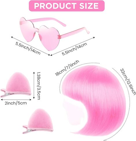 الباروكات والحفلات الشمسية ، نيون شورت بوب الباروكة ، بوب Wig و Hairpin in Saudi Arabia