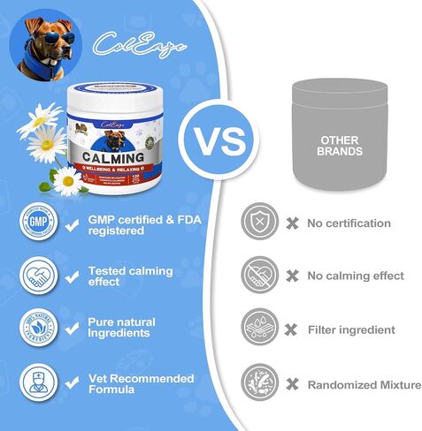 Calming Chews for Dogs - Dog Calming Chews - Anxiety Relief Treats - Calming Supplements for Dogs - Calming Bites Help Reduce Stress and Promote Relaxation, 120 Count Chicken Flavor in Saudi Arabia