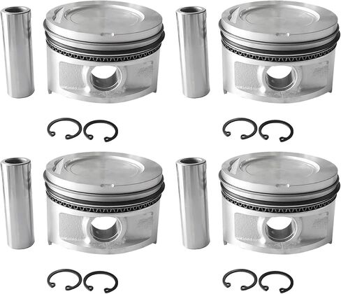 4Pcs STD Pistons w/Rings Set Fits for 1985-1995 TOYOTA"22R, 22RE, 22REC" 2.4L,Replaces 13101-35032-01, 13101-35032-02 in Saudi Arabia