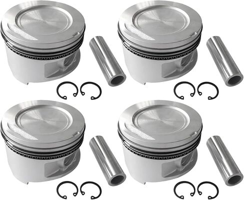 4Pcs STD Pistons w/Rings Set Fits for 1985-1995 TOYOTA"22R, 22RE, 22REC" 2.4L,Replaces 13101-35032-01, 13101-35032-02 in Saudi Arabia