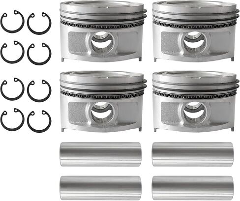4Pcs STD Pistons w/Rings Set Fits for 1985-1995 TOYOTA"22R, 22RE, 22REC" 2.4L,Replaces 13101-35032-01, 13101-35032-02 in Saudi Arabia