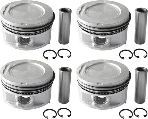 4Pcs STD Pistons w/Rings Set Fits for 1985-1995 TOYOTA"22R, 22RE, 22REC" 2.4L,Replaces 13101-35032-01, 13101-35032-02 in Saudi Arabia