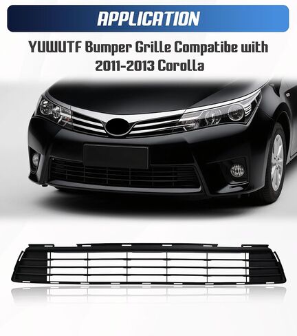 Front Bumper Lower Grille Compatible with Corolla 2011 2012 2013, Grill Assembly Direct Replacement Parts 5311202280 TO1036125 in Kuwait