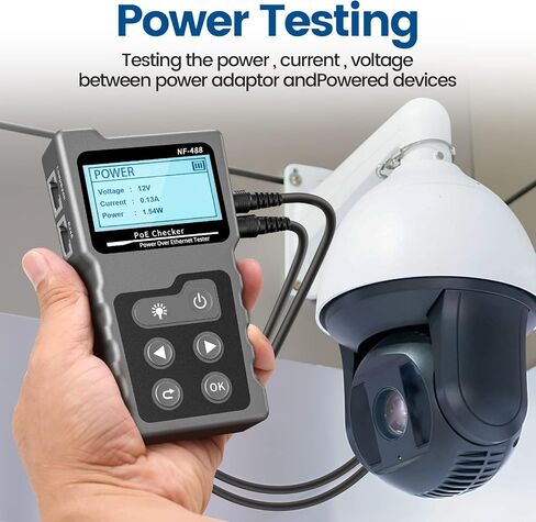 RJ45 Network Cable Tester and Tracer, VXSCAN NF-8209S Ethernet Cable Tester Wire Tracer with NCV & Lamp for CAT5 CAT6 CAT6a - Cont/Length Measurement/SCAN/Flash/QC/NCV/POE Tester in Saudi Arabia