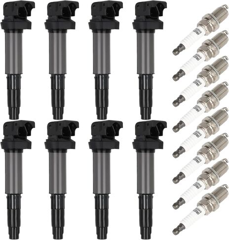 ECCPP UF522 8 ignition coils with 8 iridium Spark Plugs 7092,coils packs,for BMW 545i 645Ci 745i 745Li X5 Morgan Aero 8,UF522 CU1171 IIS063 in Saudi Arabia
